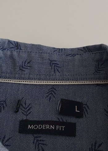 U.S Polo Assn. Mavi Desenli Kısa Kollu Erkek Gömlek