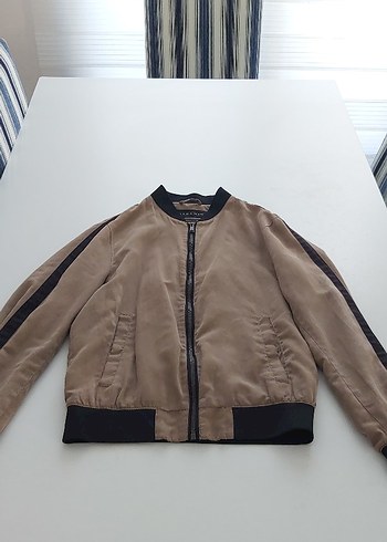 Bej Süet mont - Görsel 6