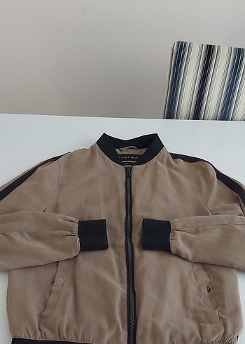 Bej Süet mont - Görsel 2