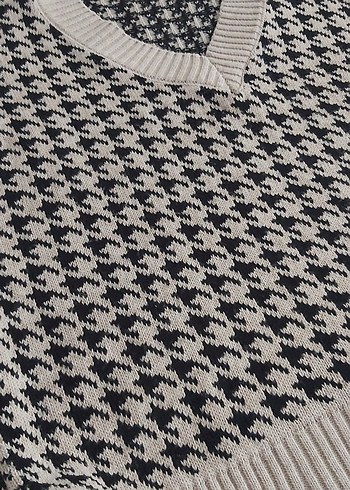 Kadın V Yaka Örgü Süveter - Görsel 7