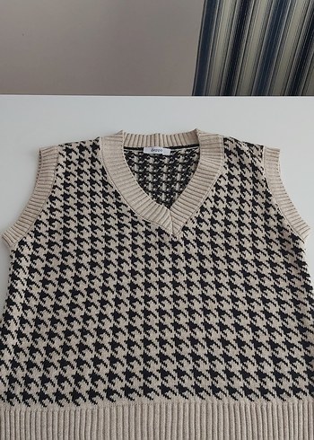 Kadın V Yaka Örgü Süveter - Görsel 2