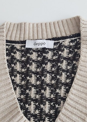 Kadın V Yaka Örgü Süveter - Görsel 8