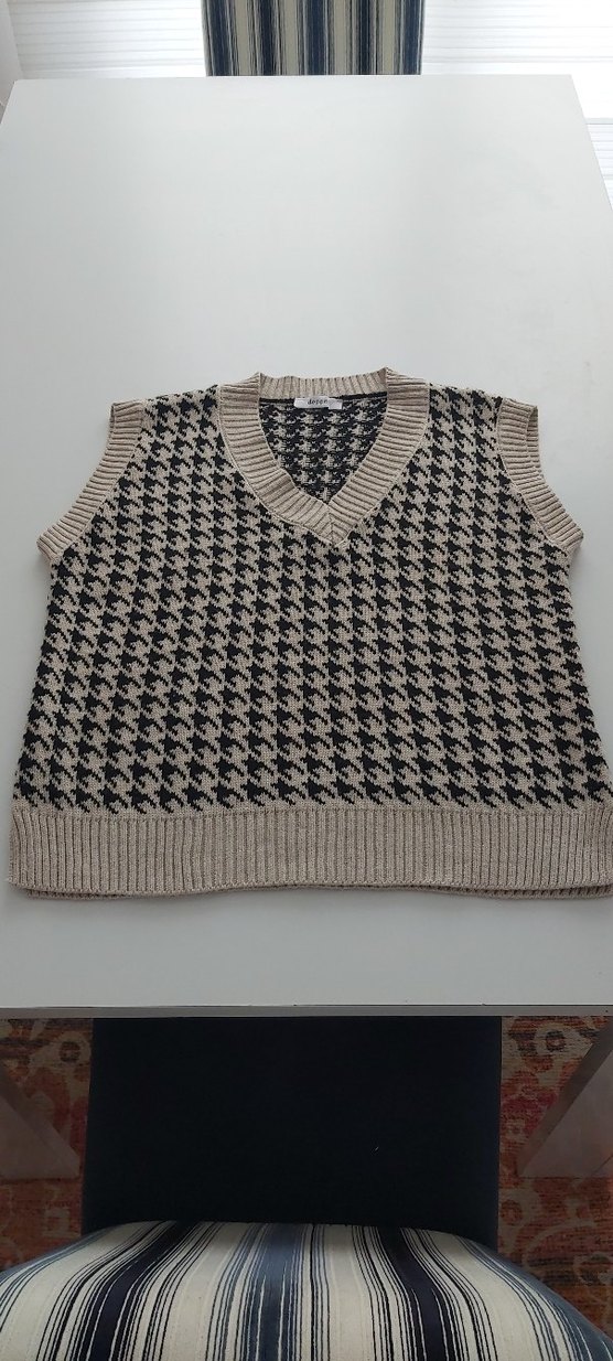 Kadın V Yaka Örgü Süveter - Görsel 5