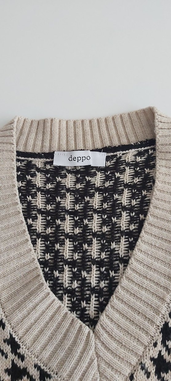 Kadın V Yaka Örgü Süveter - Görsel 3