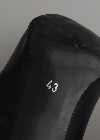 42,5 Beden siyah Renk 43 Numara Siyah Blok Topuklu Stiletto