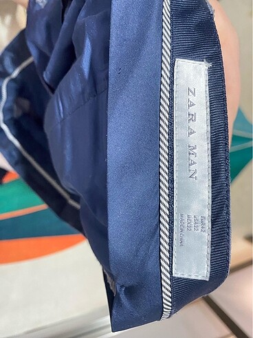 42 Beden Mavi-Gri Kumaş Pantolon - Zara