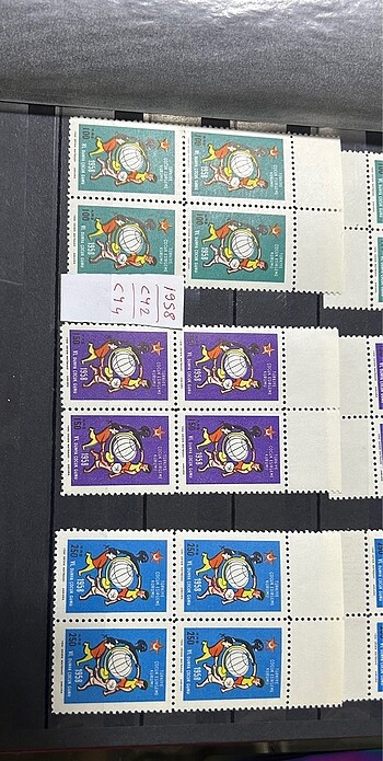 1958 Ç.E.K pul, tam seri, DBL, MNH
