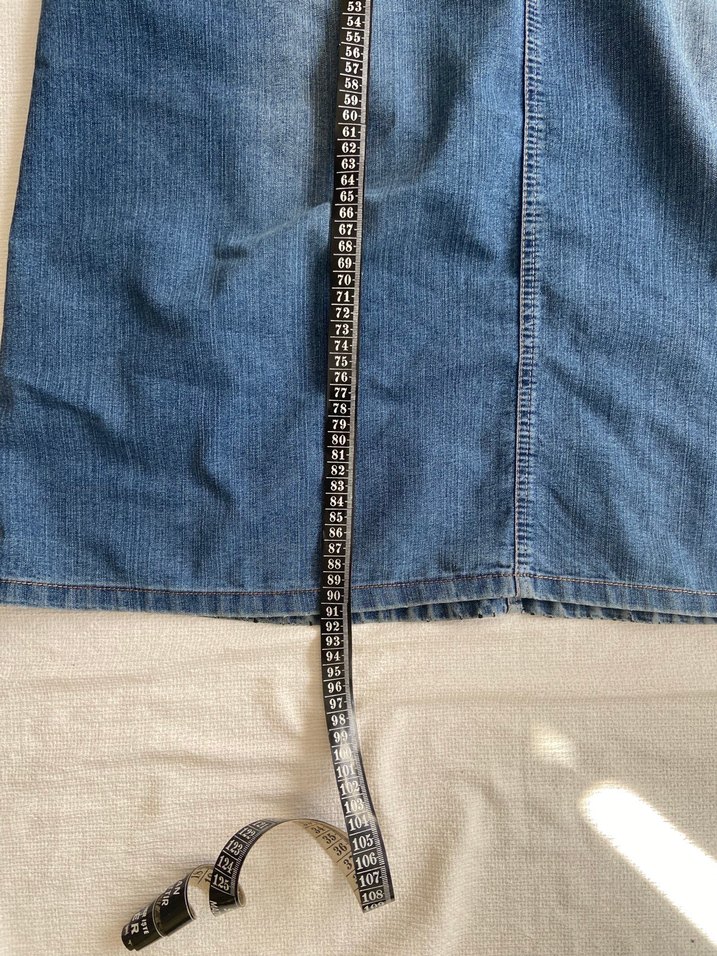 Navy Denim Midi Uzun Etek - Görsel 2