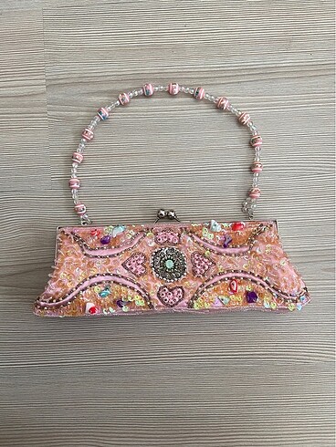 Lolita boncuklu vintage çanta