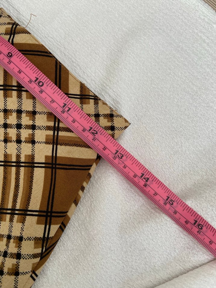 Kahverengi Ekose Desenli Uzun Kadın Etek - Görsel 3
