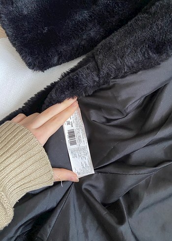 Siyah Kadın Kürk kaban - Görsel 3