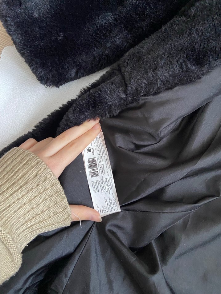 Siyah Kadın Kürk kaban - Görsel 3