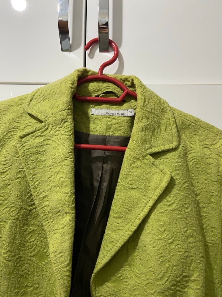 Düğmeli Yeşil Kadın Blazer Ceket - Görsel 2