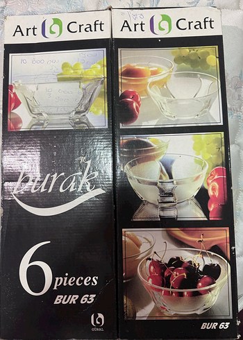 Art Craft 6 Parça Cam Kase Seti BUR63 - Görsel 2