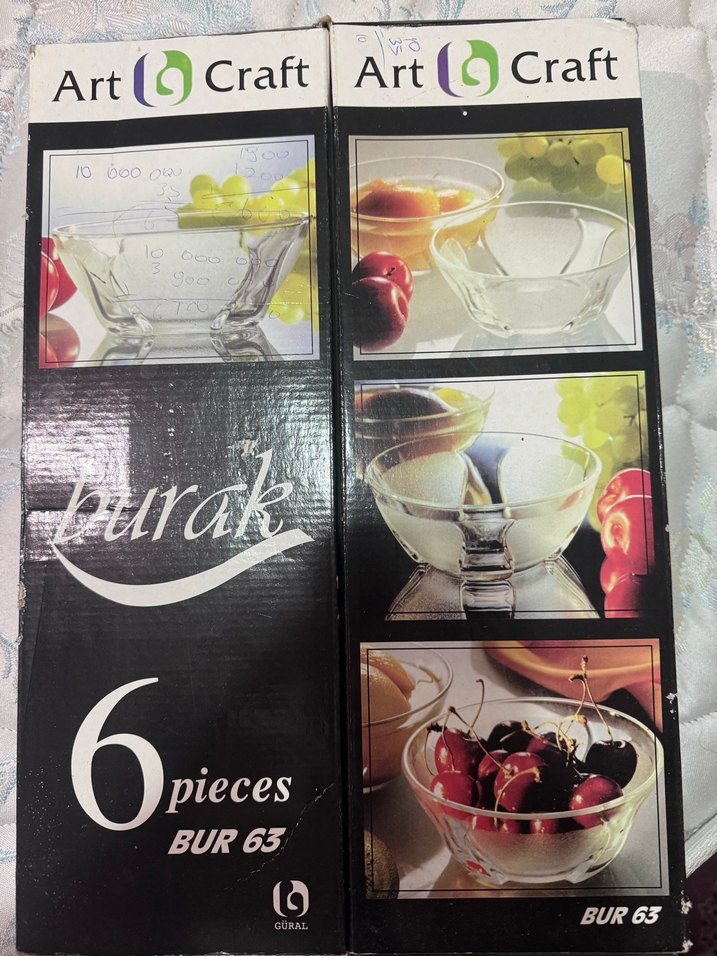 Art Craft 6 Parça Cam Kase Seti BUR63 - Görsel 2
