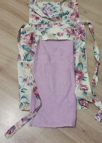 Çiçek Desenli mutfak önlüğü - Görsel 2