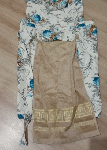 Desenli Bej Mutfak Önlüğü - Görsel 2