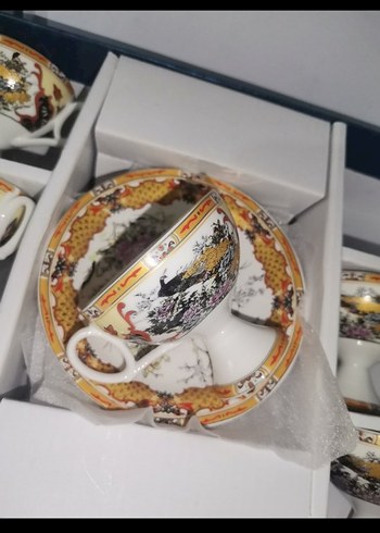 Dekoratif Beyaz Kahve Fincanı Seti - Görsel 2