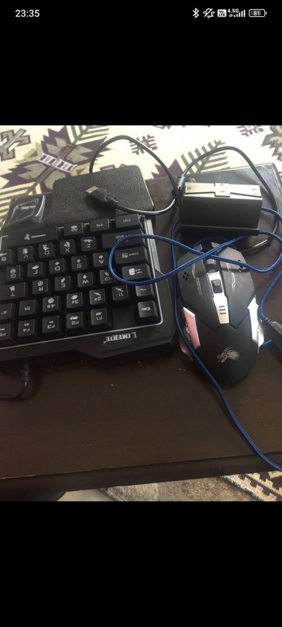 ACİL SATILIK 
Siyah Tek El Klavyesi ve Kablolu Gaming Mouse - Görsel 4