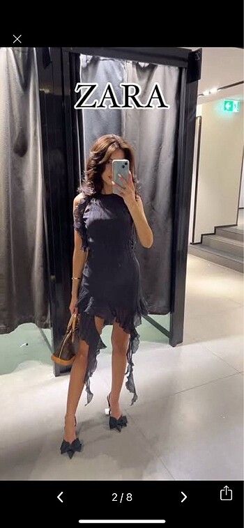 Zara fırfırlı elbise