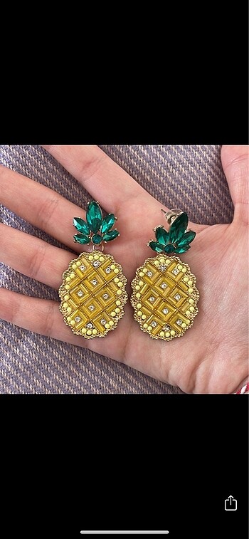 Diğer Taşlı Ananas Küpe