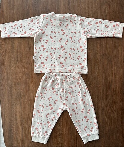 9 Ay Beden beyaz Renk Pambuliq Kız Bebek Pijama Takımı (9 ay)