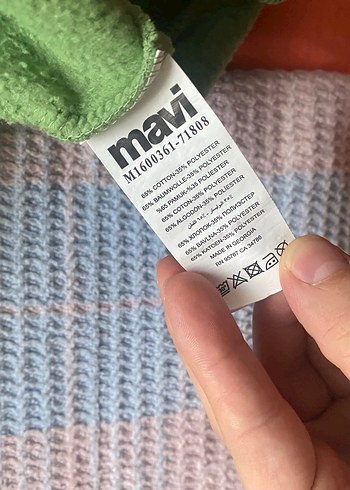 xs Beden yeşil Renk Mavi Baskılı Kapüşonlu Kadın Sweatshirt