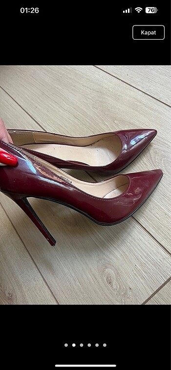 38 Beden bordo Renk Bordo stiletto