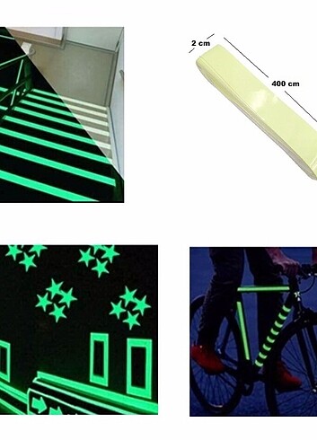 Karanlıkta Işık Veren Fosforlu Şerit Bant 4 Metre

 - Görsel 2