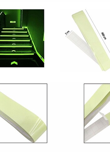 Karanlıkta Işık Veren Fosforlu Şerit Bant 4 Metre

 - Görsel 3