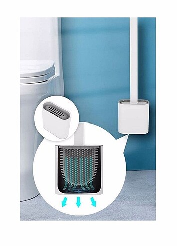 Diğer DUVARA ASILAN PRATİK SİLİKON BANYO TUVALET KLOZET WC FIRÇASI