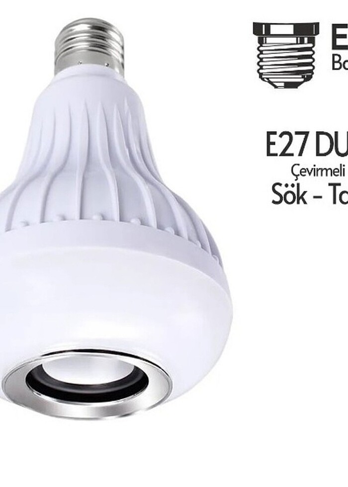 Bluetooth Hoparlör Rgb Ledli Lamba Kumandalı Müzik Çalar Renkli  - Görsel 4