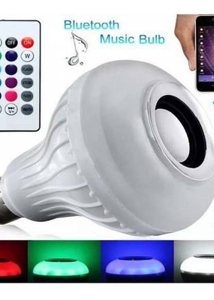 Bluetooth Hoparlör Rgb Ledli Lamba Kumandalı Müzik Çalar Renkli  - Görsel 5