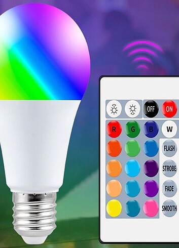 Uzaktan Kumandalı Renk Değiştiren Rgb Led Ampul

 - Görsel 4