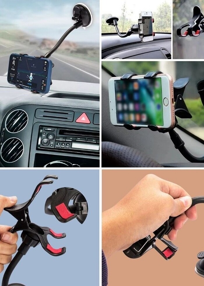Vakumlu 360 Derece Dönen Tüm Modellere Uyan Araç Telefon Tutucu
 - Görsel 3