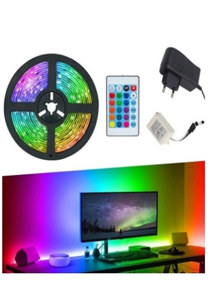 5 Metre Rgb Şerit Led Uzaktan Kumandalı Silikonlu Iç Ve Dış Meka - Görsel 5