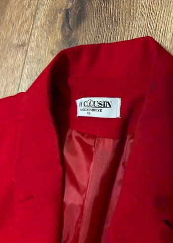 Kırmızı Kadın Blazer Ceket - Görsel 4