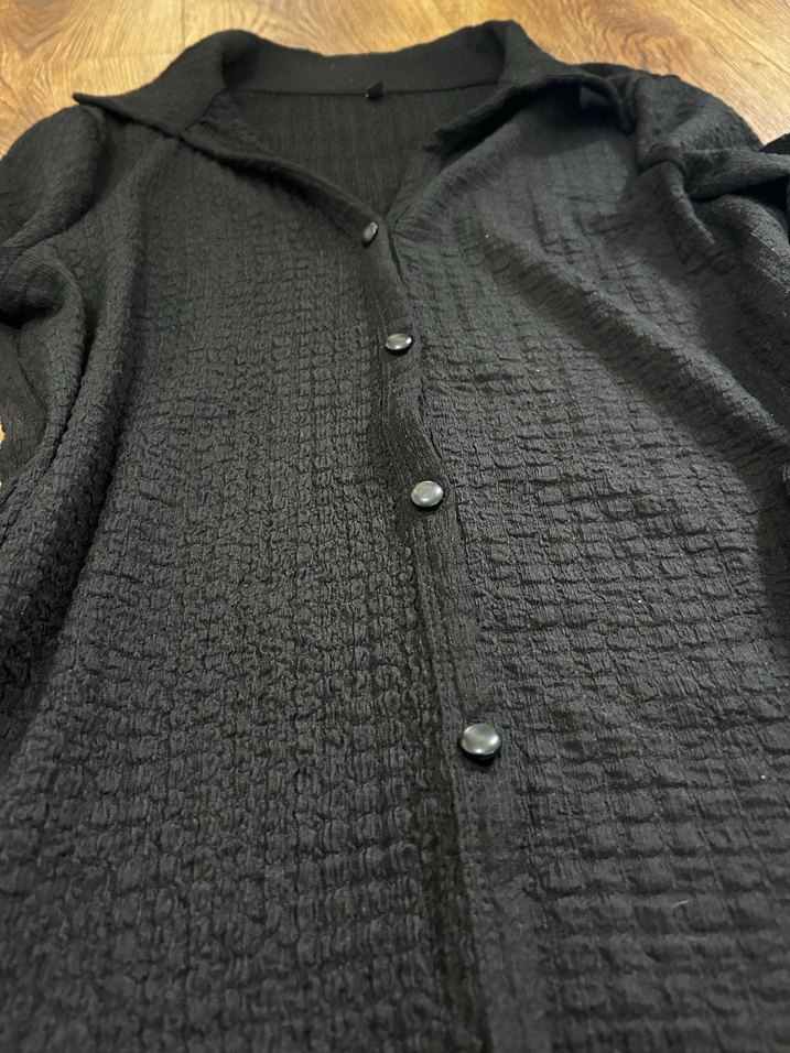 Trendyolmilla Düğmeli Siyah Kadın Gömlek - Görsel 2