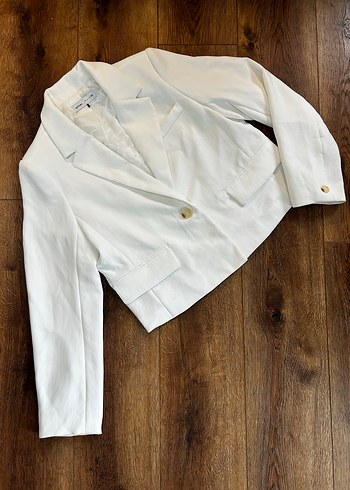 Leifteis beyaz blazer ceket - Görsel 2