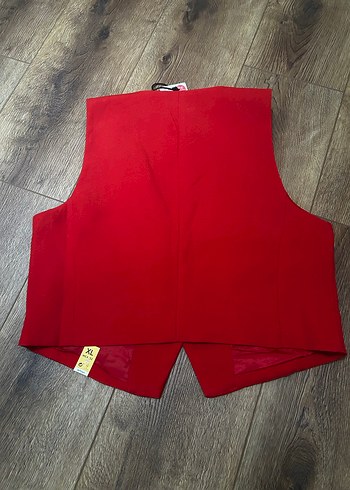 Leifteis kırmızı yelek ceket - Görsel 4