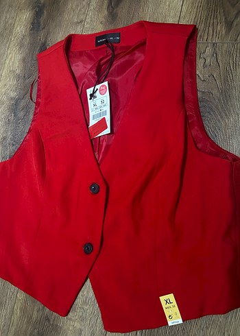 Leifteis kırmızı yelek ceket - Görsel 2