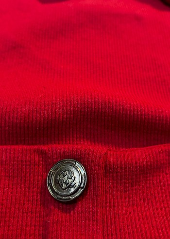 Gusto şık triko kırmızı bluz - Görsel 4