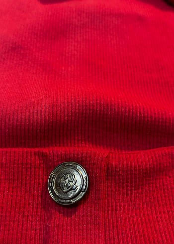 Gusto şık triko kırmızı bluz - Görsel 3