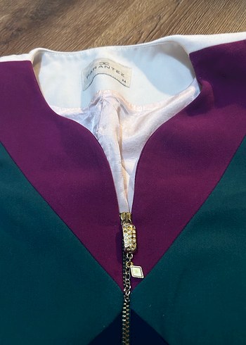 Kadın Çok Renkli Fermuarlı şık Ceket - Görsel 5