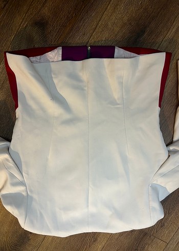 Kadın Çok Renkli Fermuarlı şık Ceket - Görsel 6