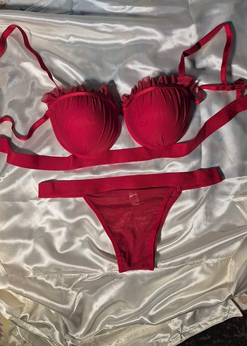 diğer Beden Kırmızı Mini Seksi Sütyen Takımı