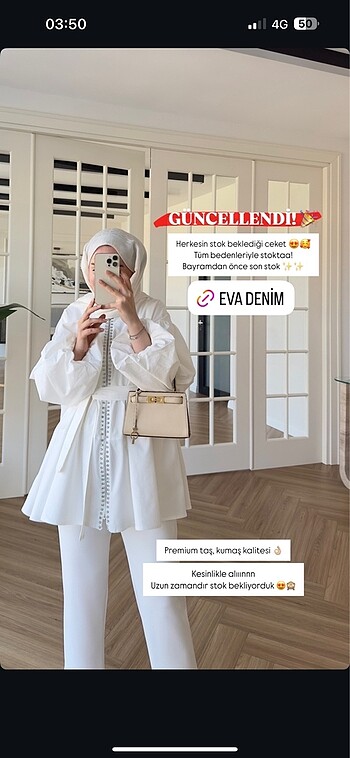 xs Beden Eva denim