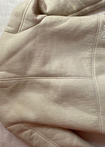 Bej Süet Kürklü Kadın Ceket - Görsel 6