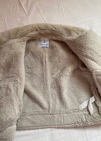 Bej Süet Kürklü Kadın Ceket - Görsel 2