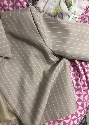 Bej Düğmeli Kadın Blazer Ceket - Görsel 3